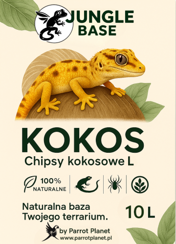 KOKOS Chipsy kokosowe L – Naturalne podłoże dla gadów, pajęczaków i płazów 10 Litrów od ParrotPlanet.pl