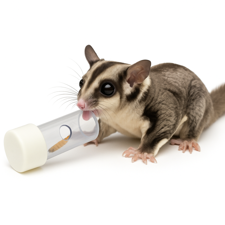 Tube sensorielle pour friandises – enrichment et jouet pour sugar gliders | Parrot Planet.fr