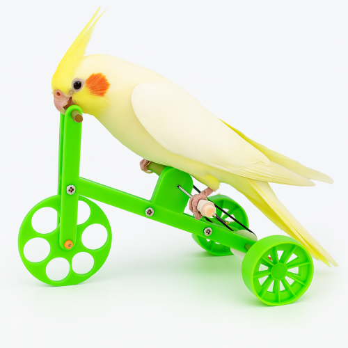 Vélo interactif pour perroquets - Jouet éducatif Parrot Planet.fr