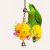 Sucettes suspendues dans une balle L – jouet créatif pour grands et moyens perroquets, jaune | ParrotPlanet.fr