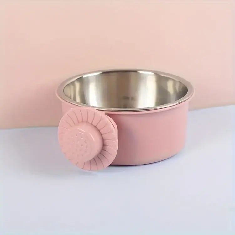 Urocza i praktyczna Miseczka metalowa w rozmiarze M w pastelowo różowym kolorze Parrot PlanetAdorable et pratique gamelle en métal taille M en coloris rose pastel Parrot Planet.fr