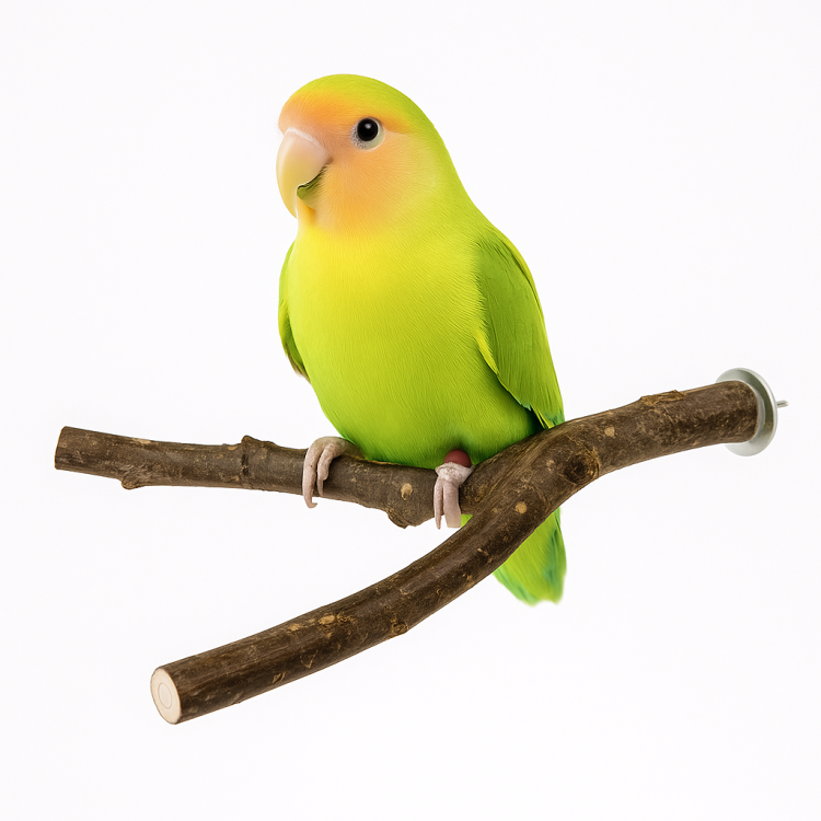 Perche double en bois naturel pour petites et moyennes perruches 20 cm | Parrot Planet.fr