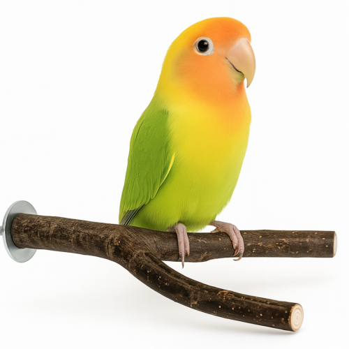 Perchoir double en bois naturel pour petits et moyens perroquets 25 cm | Parrot Planet.fr