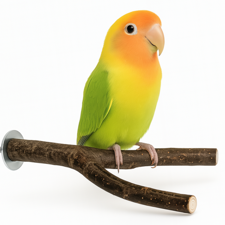 Perchoir double en bois naturel pour petits et moyens perroquets 25 cm | Parrot Planet.fr