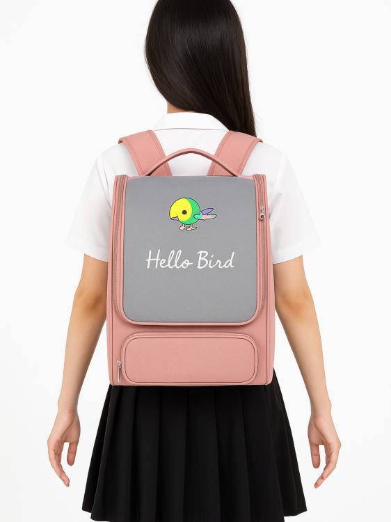 Sac à dos de transport pour perroquets avec perchoir | Rose | ParrotPlanet.fr