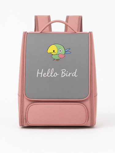 Sac à dos de transport pour perroquets avec perchoir | Rose | ParrotPlanet.fr