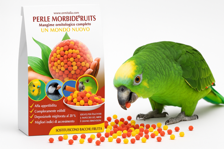 Ornitalia Perle Morbide FRUITS RED- Przepyszne Kiełki owocowe w kolorowych kuleczkach dla wszystkich papug 4kg od ParrotPlanet.pl