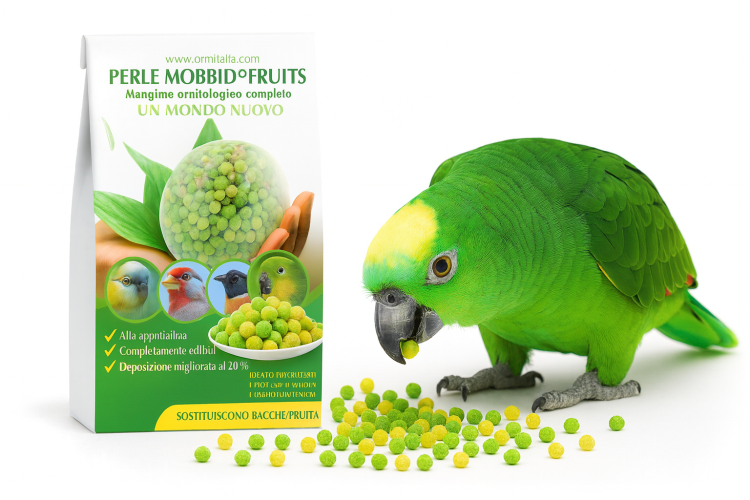 Ornitalia Perle Morbide FRUITS GRREN- Przepyszne Kiełki w zielono-żółtych kuleczkach dla wszystkich papug 4kg od ParrotPlanet.pl