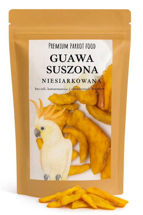 Premium Parrot Food | Guawa Suszona | Zdrowe smakołyki dla wszystkich papug 100g o ParrotPlanet.pl