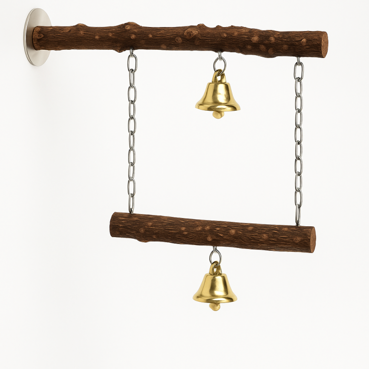 Balancoire Double Joie - swing pour perruches avec grelots de ParrotPlanet.fr