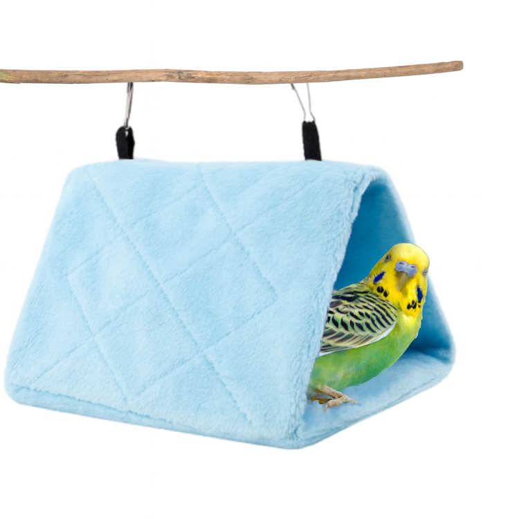 Tente S bleu pour petites perruches | Abri confortable et sécurisé 17x13 cm  de ParrotPlanet.fr