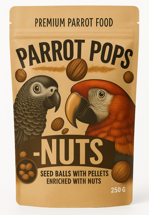 Parrot Pops Nuts - Énergie et nutrition pour grands perroquets 250g  de ParrotPlanet.fr