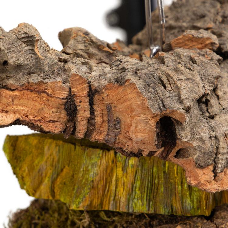 Jouet en liège et plaquettes de bois – Jouet naturel pour perroquets | Longueur env. 15 cm od ParrotPlanet.fr