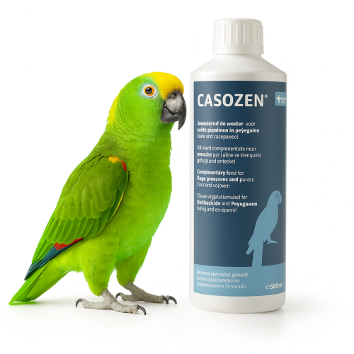 CASOZEN 500 ml – Préparation naturelle apaisante anti-stress et contre le picage des plumes pour perroquets  od ParrotPlanet.fr