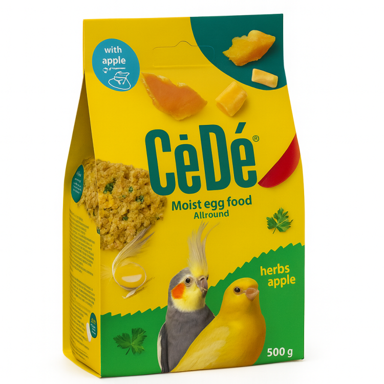 CEDE Allround Herbs Apple 200 g – Pâtée aux œufs avec pomme et herbes pour calopsittes, perroquets et oiseaux exotiques od ParrotPlanet.fr