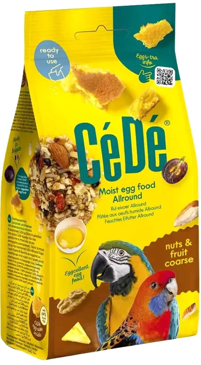 CEDE Allround Nuts & Fruit 200 g – Pâtée aux œufs avec noix et fruits pour perroquets et oiseaux exotiques od ParrotPlanet.fr