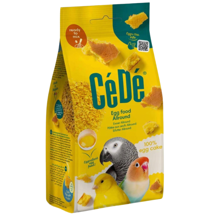 CEDE Allround Egg Cake Biscuit 120 g – Pâtée aux œufs en miettes pour perroquets et oiseaux exotiques od ParrotPlanet.fr