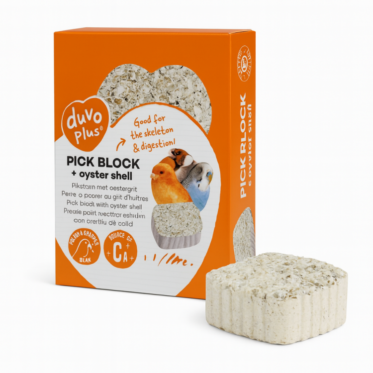 DUVO+ Bloc minéral aux coquilles d’huîtres 200 g – Bloc de calcium pour perroquets od ParrotPlanet.fr