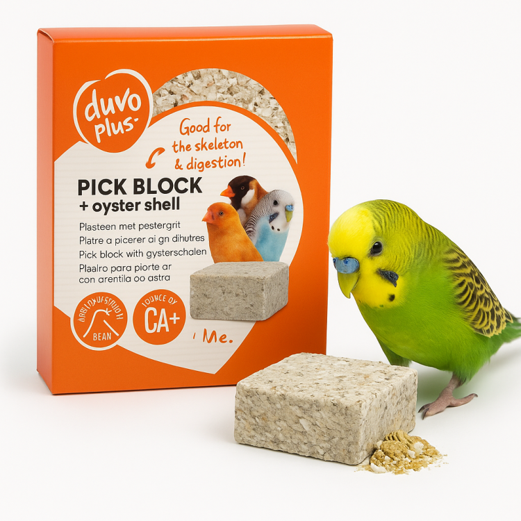DUVO+ Bloc minéral aux coquilles d’huîtres 200 g – Bloc de calcium pour perroquets od ParrotPlanet.fr