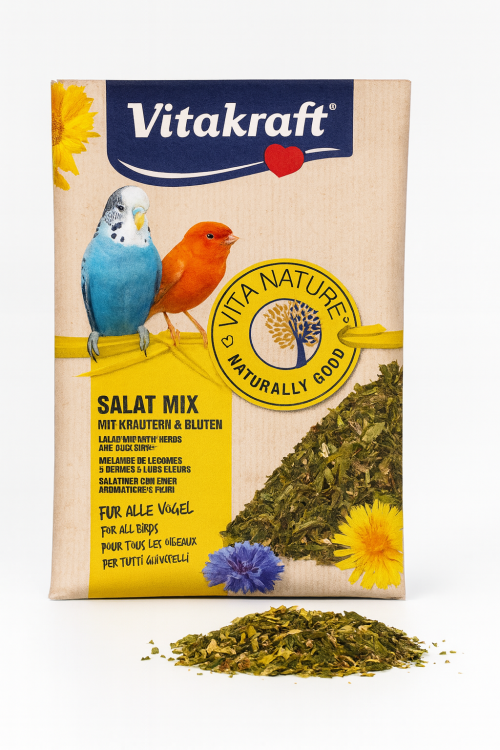 Vitakraft Salat Mix 10 g – Mélange d’herbes et de fleurs pour canaris et perruches ondulées od ParrotPlanet.fr