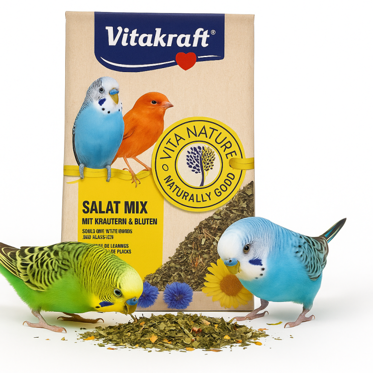 Vitakraft Salat Mix 10 g – Mélange d’herbes et de fleurs pour canaris et perruches ondulées od ParrotPlanet.fr