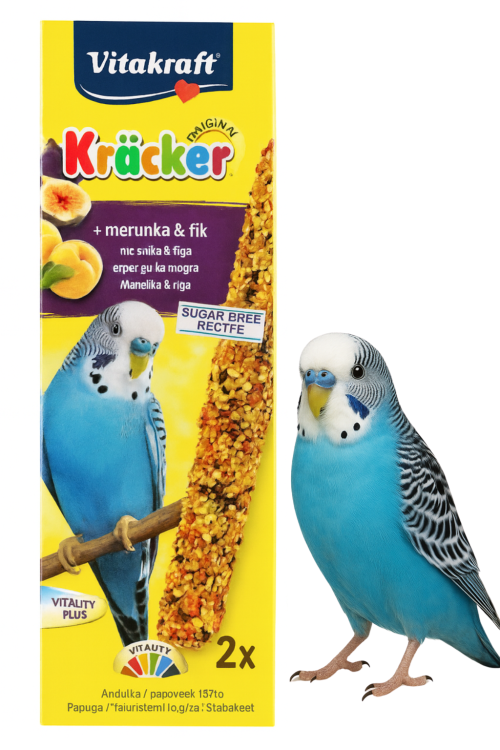 Vitakraft Kräcker Original Abricot & Figue 60 g (2 pcs) – Bâtonnets aux fruits pour perruches ondulées od ParrotPlanet.fr