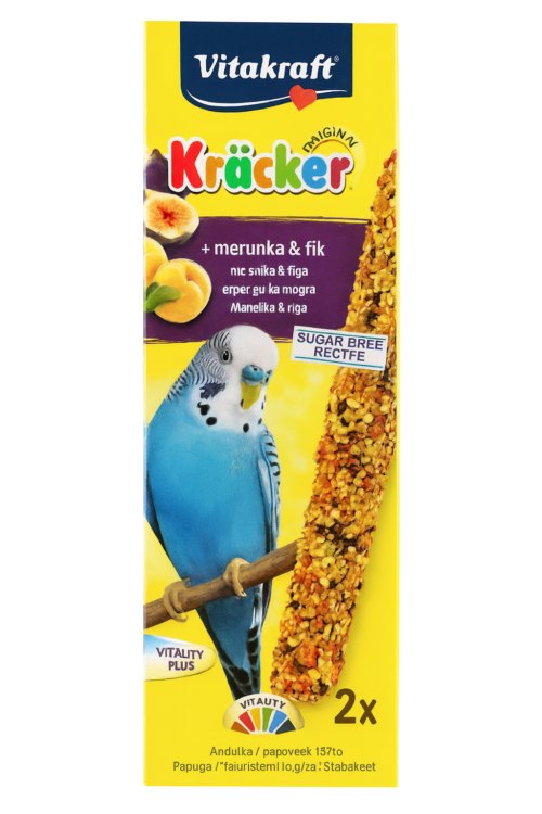 Vitakraft Kräcker Original Abricot & Figue 60 g (2 pcs) – Bâtonnets aux fruits pour perruches ondulées od ParrotPlanet.fr