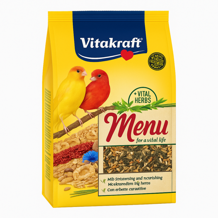 Vitakraft Menu Canari 1 kg – Aliment complet pour canaris avec vitamines et miel od ParrotPlanet.fr