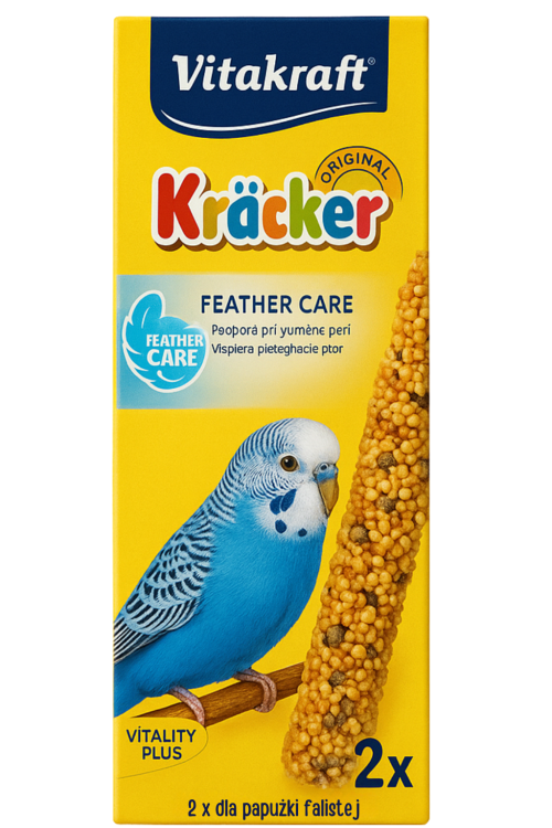 Vitakraft Premium Kräcker Funny Fitness 60 g (2 pièces) – Bâtonnets vitaminés pour perruches ondulées pendant la mueod Parrotplanet.fr
