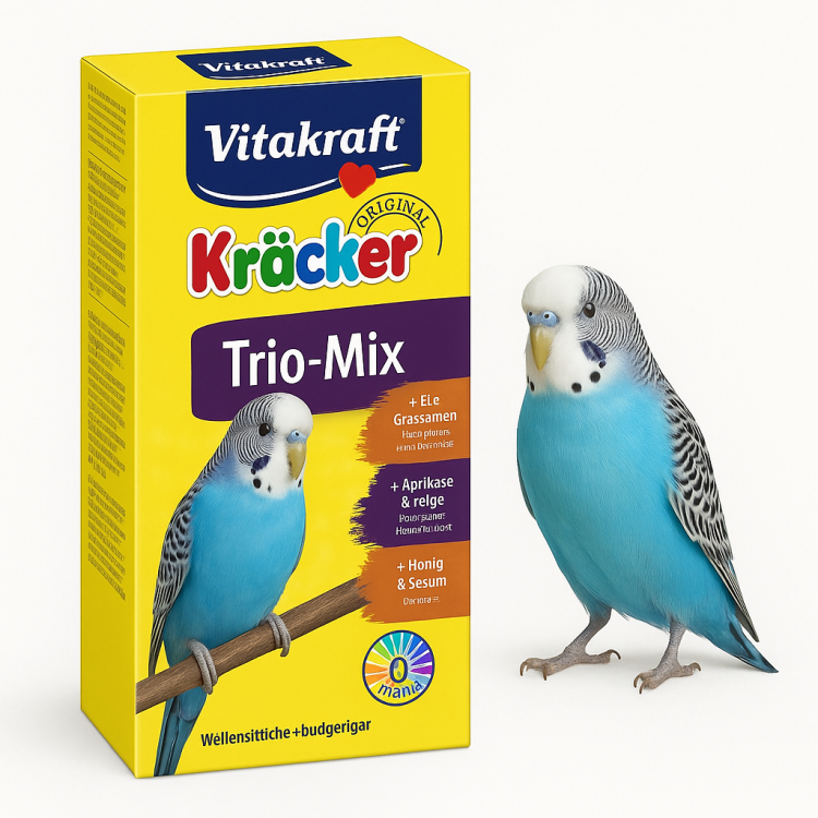 Vitakraft Kräcker Mix Premium – Œuf, Abricot & Miel (3 pièces) – Bâtonnets variés premium pour perruches ondulées od ParrotPlanet.fr