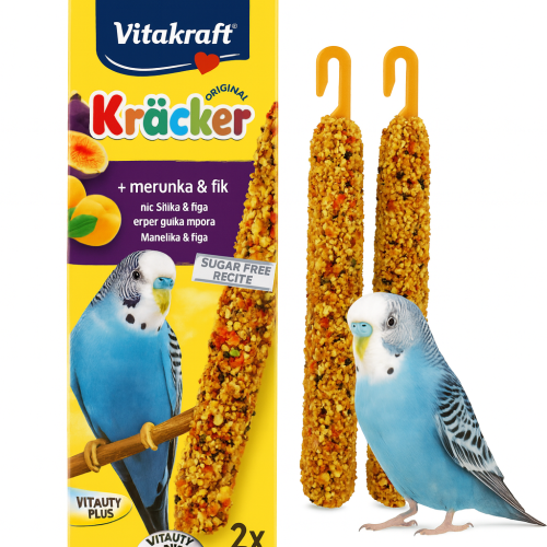 Vitakraft Kräcker Original Abricot & Figue 60 g (2 pcs) – Bâtonnets aux fruits pour perruches ondulées od ParrotPlanet.fr