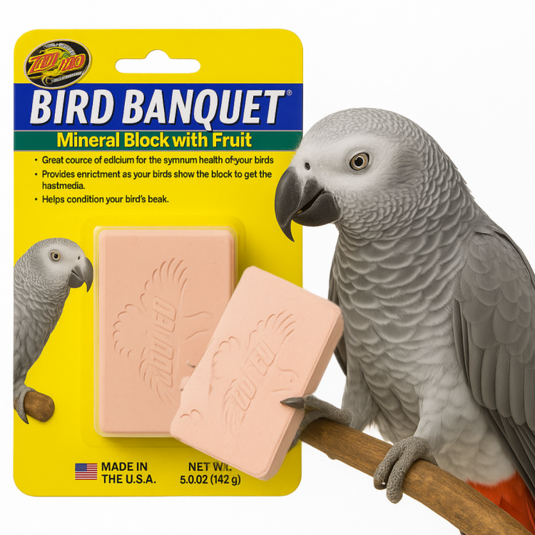 Zoo Med | Exotic Fruit Formula Bird Banquet XL | bloc minéral au calcium aux fruits exotiques pour perroquets 142 g od ParrotPlanet.fr