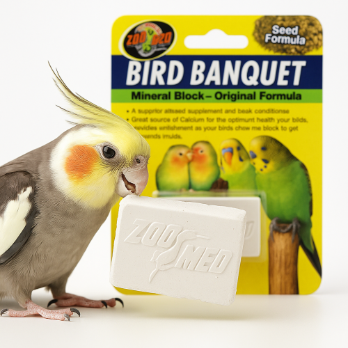 Zoo Med | Original Formula Bird Banquet | bloc minéral au calcium avec graines pour perroquets | 28 g  de ParrotPlanet.fr