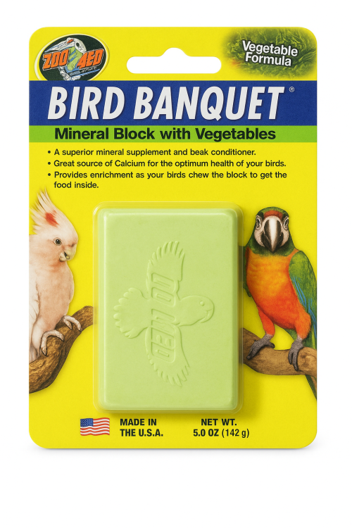 Zoo Med | Vegetable Formula Bird Banquet | bloc minéral au calcium à base de légumes pour perroquets | 142 g de ParrotPlanet.fr