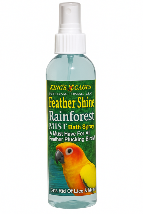 Feather Shine Rainforest Mist – spray régénérant pour les plumes et le bain des perroquets à l’eucalyptus, 240 ml  de ParrotPlanet.fr