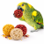 Balles XXL en Rotin avec Panais, Hibiscus et Calendula – friandise naturelle et jouet à tenir pour perroquets de ParrotPlanet.fr