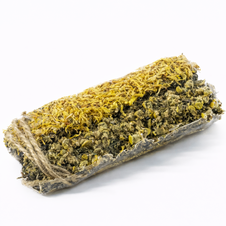 Épis du Connaisseur aux Mauves, Calendula et Immortelle – épi naturel aux herbes pour rongeurs de ParrotPlanet.fr