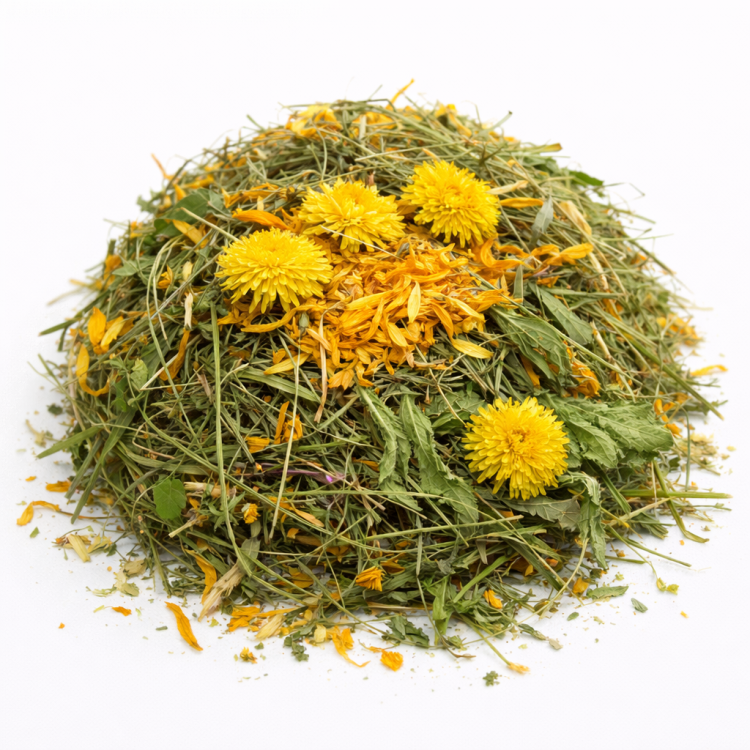 Herbes au Calendula et au Pissenlit – mélange naturel pour rongeurs 500 g de parrotPlanet.fr