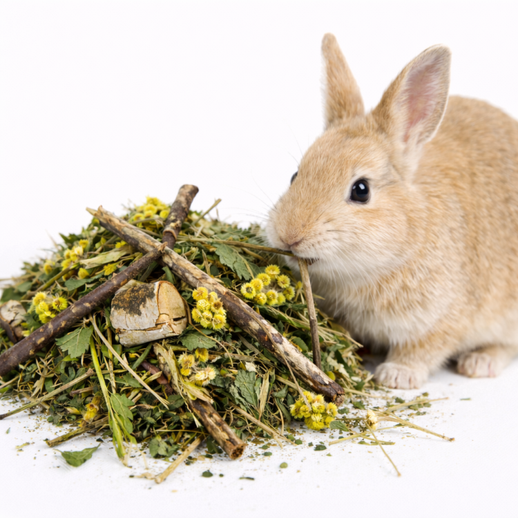 Herbes et Branches pour Cochon d’Inde – mélange naturel pour rongeurs 400 g de ParrotPlanet.fr