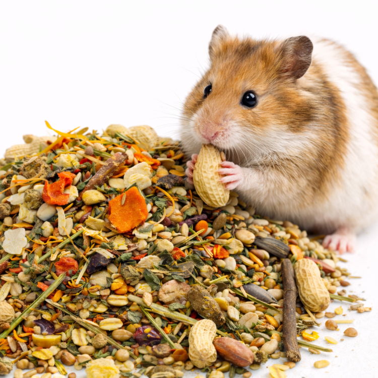 Festin complet pour rats et hamsters – mélange naturel de plantes, graines et friandises | 500 g de ParrotPlanet.fr