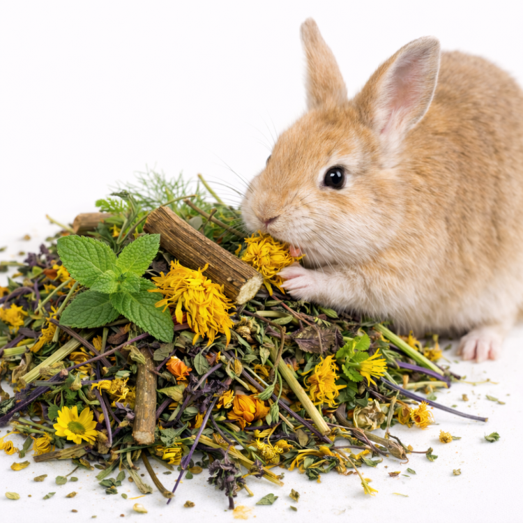 Herbes pour réguler la digestion chez le lapin – mélange naturel soutenant le système digestif | 100 g de ParrotPlanet.fr