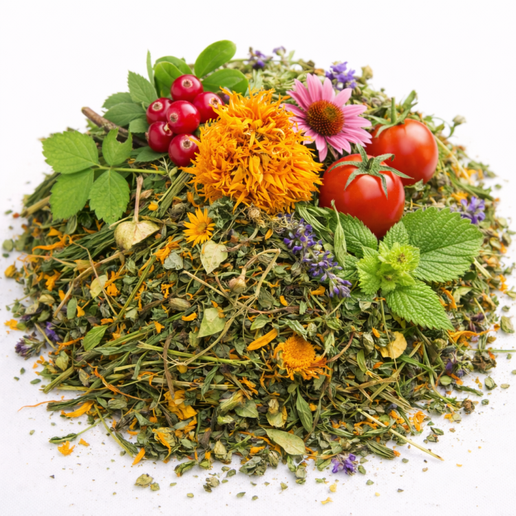 Herbes et Branches pour Lapin – mélange naturel pour l’alimentation 100 g de ParrotPlanet.fr
