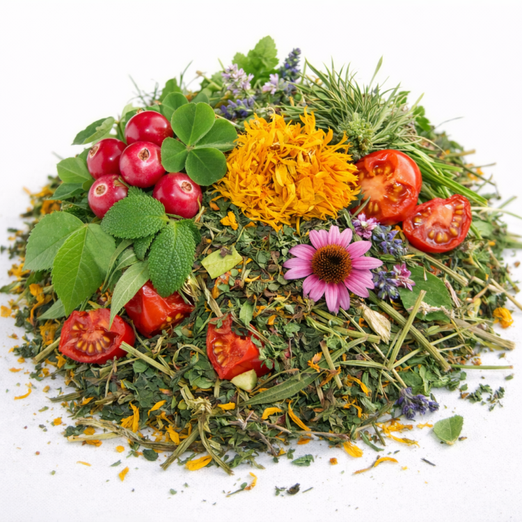 Herbes et Branches pour Lapin – mélange naturel pour l’alimentation 100 g de ParrotPlanet.fr