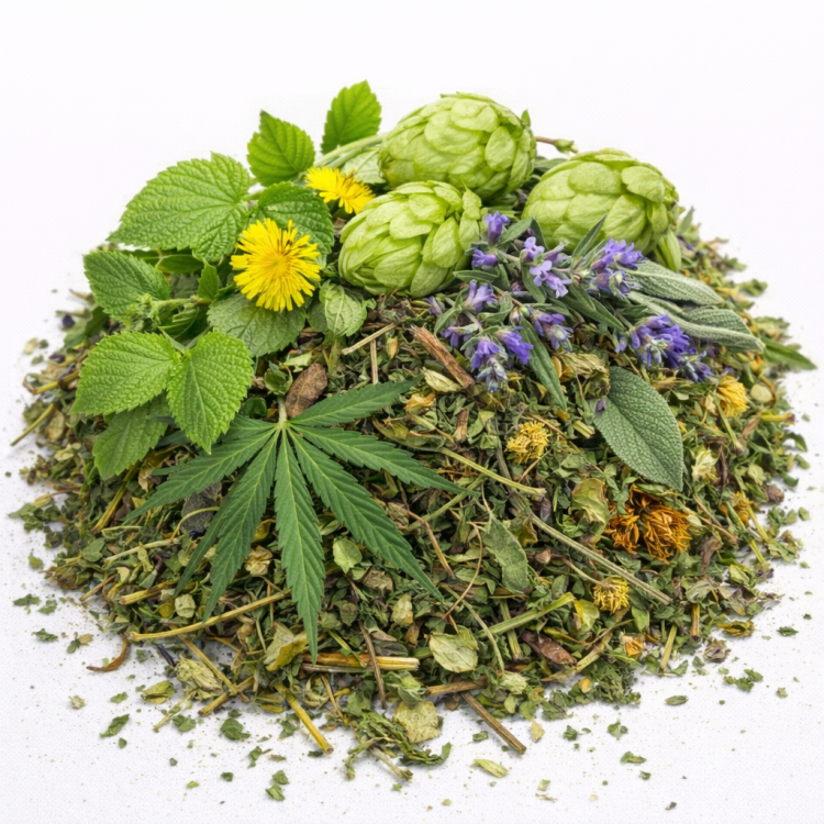 Herbes apaisantes pour chinchillas et octodons – mélange naturel calmant | 100 g de ParrotPlanet.fr