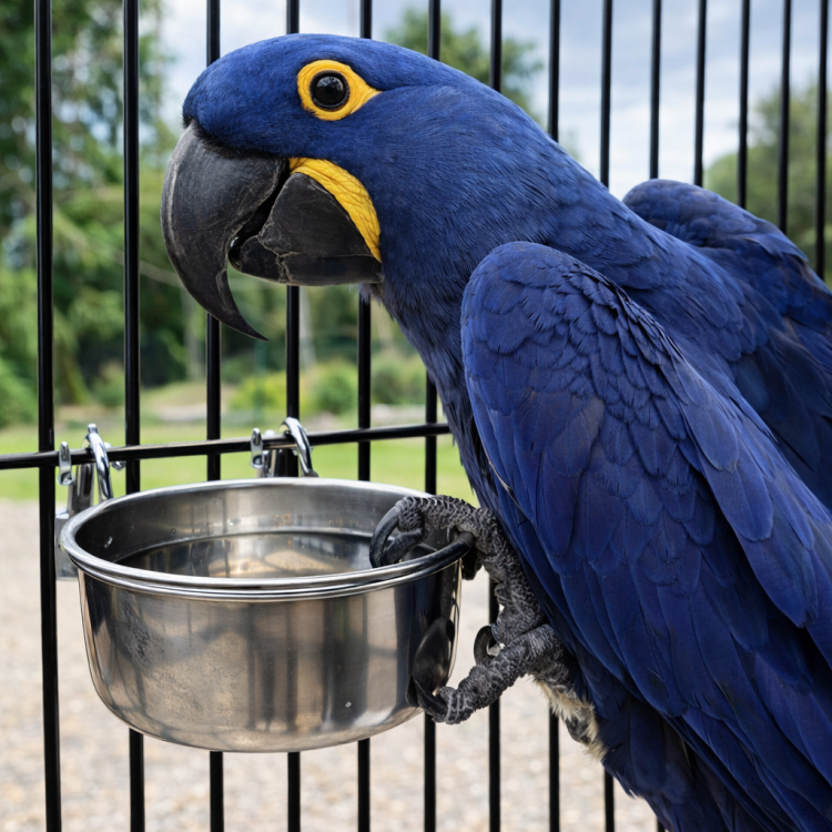 Miseczka metalowa COOP ze stali nierdzewnej XXL wieszana - 2,8 litra od ParrotPlanet.pl