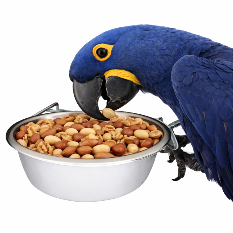 Miseczka metalowa ze stali nierdzewnej XXL przykręcana - 1,8 l od ParrotPlanet.pl