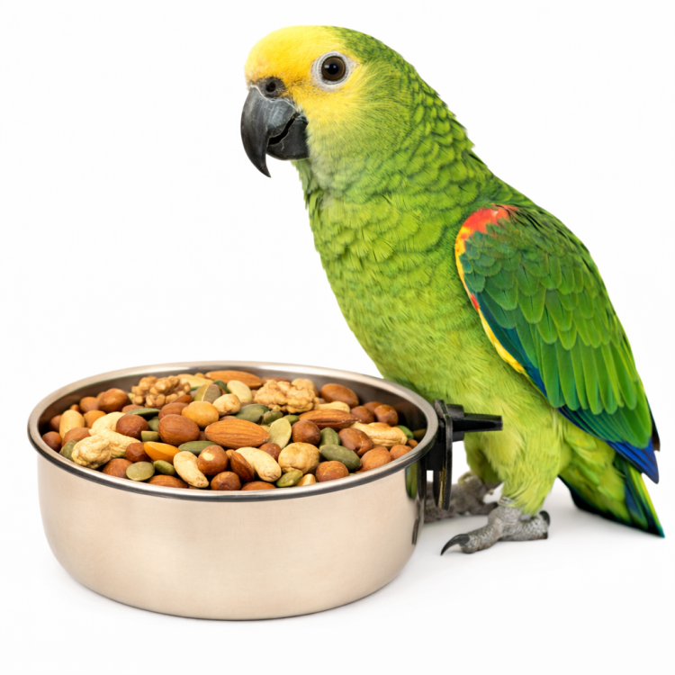 Miseczka metalowa ze stali nierdzewnej M 580 ml przykręcana od ParrotPlanet.pl