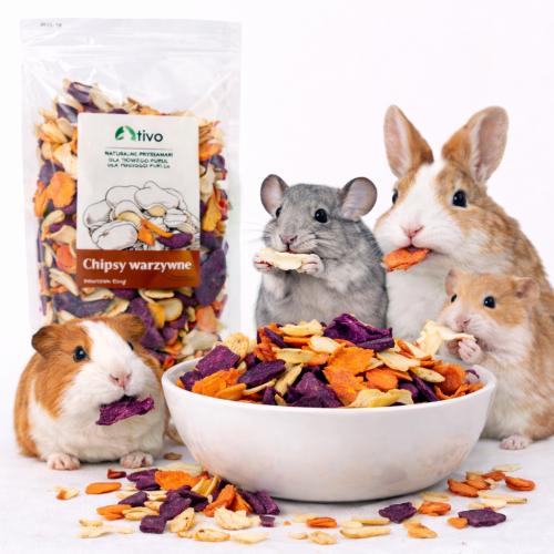 Chips de légumes pour rongeurs – mélange naturel de légumes séchés | 250 g de ParrotPlanet.fr