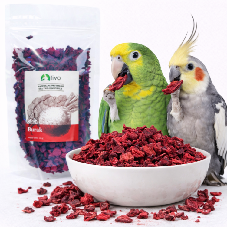 Chrupiący buraczek dla papug – naturalny przysmak warzywny | 125 g  od ParrotPlanet.pl