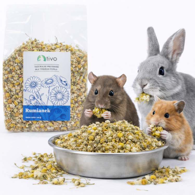 TIVO Fleurs de camomille pour rongeurs – complément floral naturel | 100 g de ParrotPlanet.fr